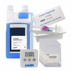 Cavex ImpreSafe Disinfectant Starter Kit - 1L Bottle / Timer / Container / Bags