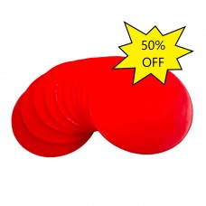 Mouthguard Blanks 4mm - Fluoro Red 120mm Round - 10 Pack - OVERSTOCK CLEARANCE