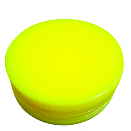 Mouthguard Blanks 4mm - Fluoro Yellow - 10 Pack - 120mm ROUND - OVERSTOCK CLEARANCE