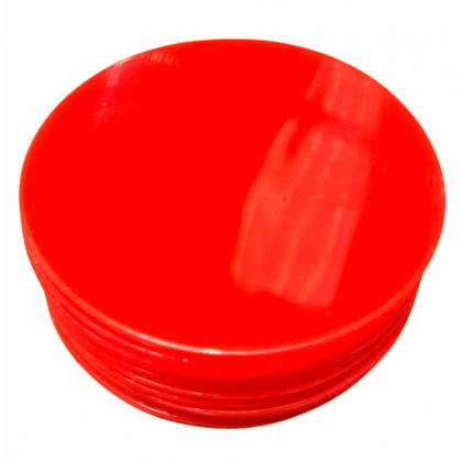 Mouthguard Blanks 4mm - Fluoro Orange - 10 Pack - 120mm ROUND - OVERSTOCK CLEARANCE