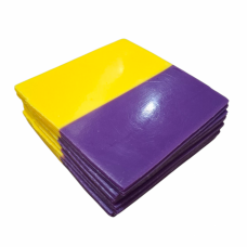 Mouthguard Blanks 4mm - Purple/Yellow - 10 Pack - SQUARE - OVERSTOCK CLEARANCE