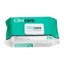 Dentalife Clinicare ALCOHOL FREE Disinfectant Towelette FLATPACK - 200 Pack (DL2371)