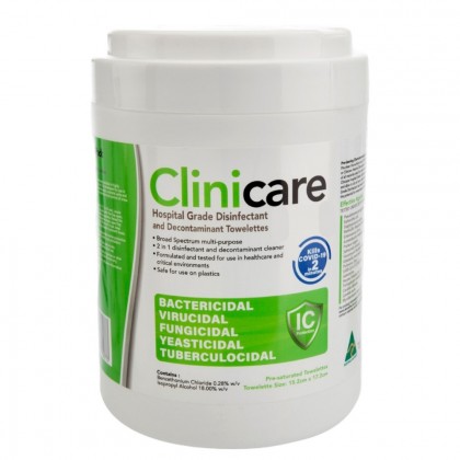 Dentalife Clinicare Hospital Grade Alcohol Disinfectant Towelette CANISTER - 220 Pack (DL2910)