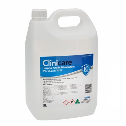 Dentalife Clinicare IPA 70% Solution Disinfectant - 5L Bottle (DL0901)