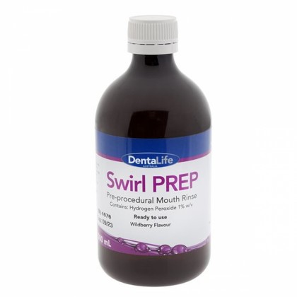 Dentalife Swirl PREP Pre-Procedural Mouthrinse - Wildberry Flavour - 200ml Bottle (DL0856)