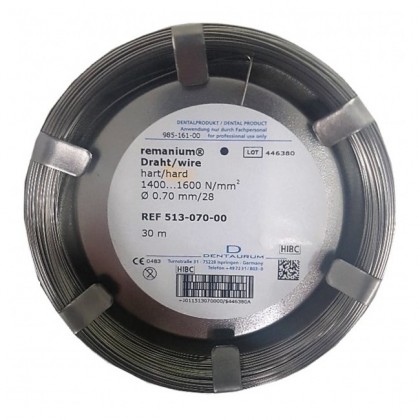 Dentaurum remanium® Stainless Steel Wire - HARD - Round 513-0**-00