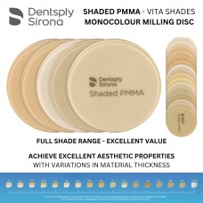 Dentsply Sirona SHADED (MONOCOLOUR) PMMA TOOTH SHADE Crown and Denture Teeth Discs - 20 x 98mm - 1pc - Shade Options Available