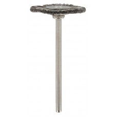 Hatho Stoddard Steel Wire Handpiece Wheel Brush - Grey - Fine - (192 21 HP) (W/SF21HP) - 10 Pack
