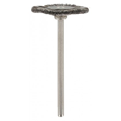 Hatho Stoddard Steel Wire Handpiece Wheel Brush - Grey - Fine - (192 21 HP) (W/SF21HP) - 10 Pack