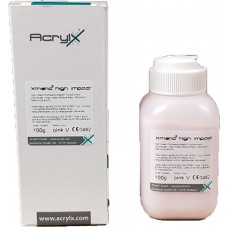 AcrylX Xthetic HIGH IMPACT Heat Cure POWDER ONLY - Pink V (O2) Veined - 100g - EXPIRED CLEARANCE