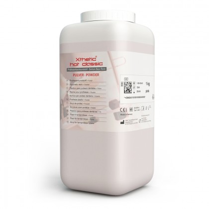 AcrylX Xthetic HOT CLASSIC (20 Minute) Heatcure POWDER ONLY - 1kg - Shade Options Available