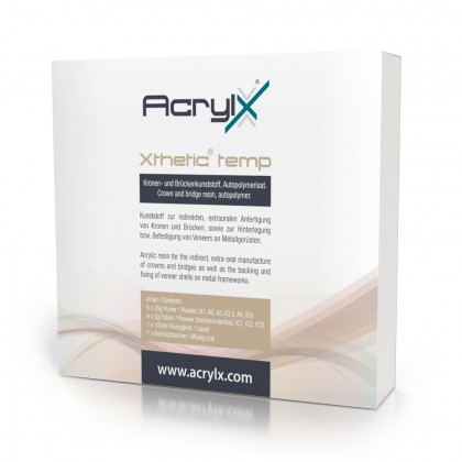 AcrylX Xthetic TEMP Tooth Shade Acrylic Crown and Bridge High Grade - STARTER KIT