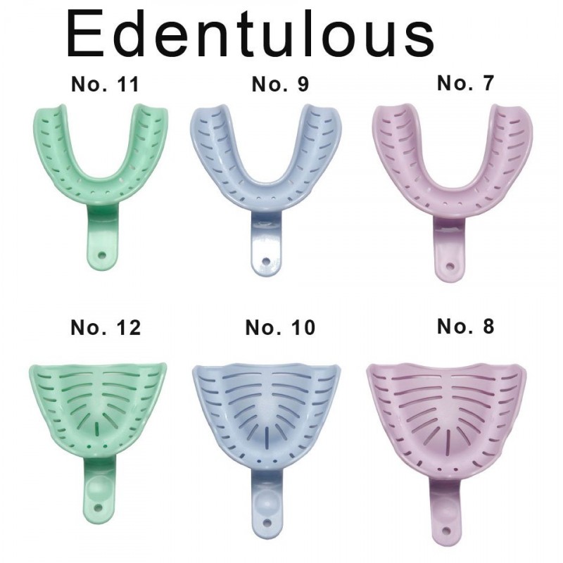 Astek Transform Edentulous Disposable Impression Trays - Thermo Mouldable - 12 Pack - Size Options