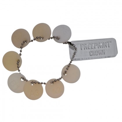 Detax Freeprint 3D Print Resin Range - Swatch Chain - 8 Colour Crown Shades - 1pc
