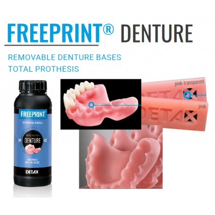 Detax Freeprint DENTURE Base Pink 385 DLP 3D Printing Resin - 1000g