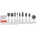 Edenta Exa Technique Acrylic Polisher - Medium Grey - Mounted - 6 Pack - Options Available