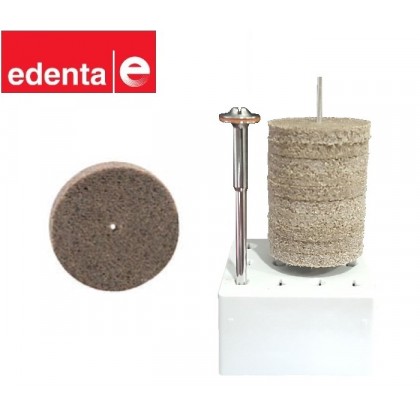 Edenta Softcrack Finishing Wheels for soft materials - 10 + 1 Mandrel 4029HP (2100UM)