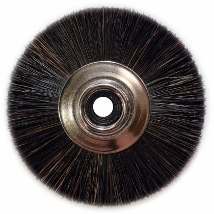 Hatho Single Row Slimline Lathe Brush 48mm - Black Horse Hair - Stiff (114 48 N) - 10 Pack