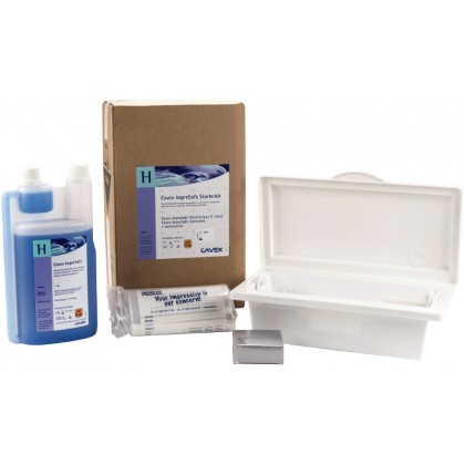 Cavex ImpreSafe Disinfectant Starter Kit - 1L Bottle / Timer / Container / Bags