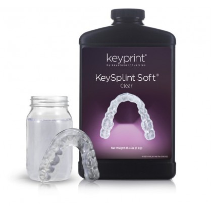 Keystone KeyPrint KeySplint SOFT - DLP 3D Print Resin - Clear - 1kg (4220161)