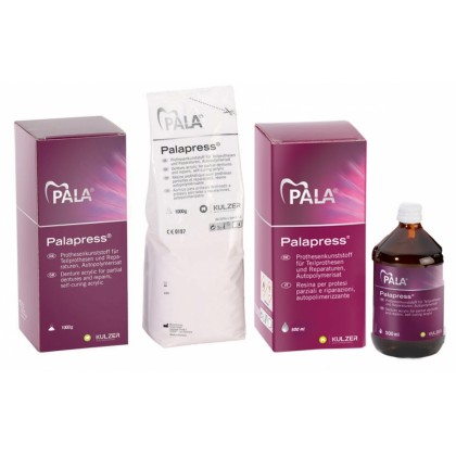 Kulzer PALAPRESS Selfcure (Cold Cure) Colour Stable - Powder & Liquid COMBO PACKS - 1kg PACK SPECIAL