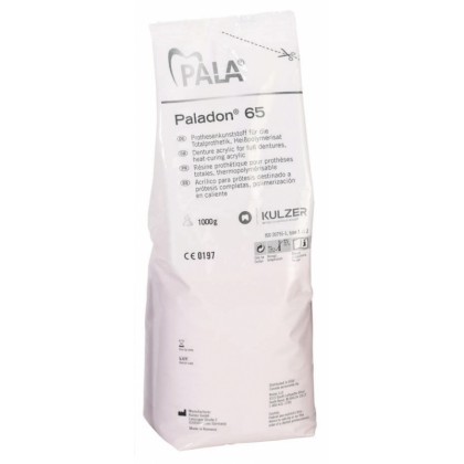 Kulzer Paladon 65 High Strength Heatcure Acrylic POWDER ONLY 1kg - CLEAR SHADE - CLEARANCE - EXPIRED