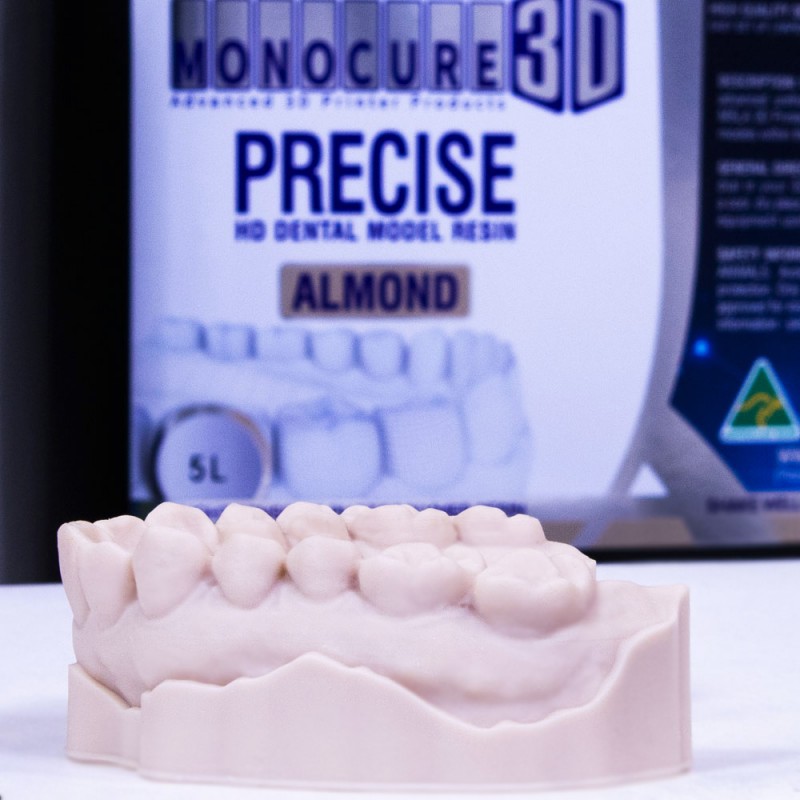 Monocure 3D PRECISE HD Dental Model Resin - DLP Resin - For higher end 3D dental models and thermoforming - 5L - ALMOND
