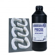 Monocure 3D PRECISE HD Dental Model Resin - DLP Resin - For higher end 3D dental models and thermoforming - 1L - ORTHO WHITE