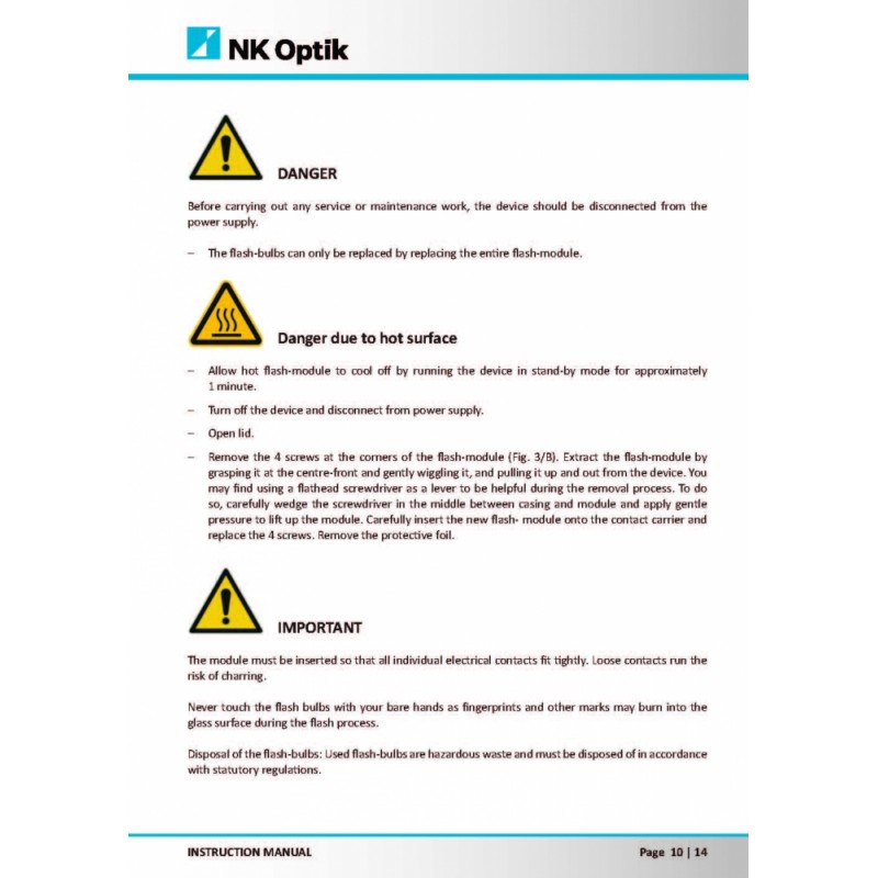 NK Optik Otoflash G171-6 REPLACEMENT Flash Bulb Module – REF 171.09-LM – 1pc