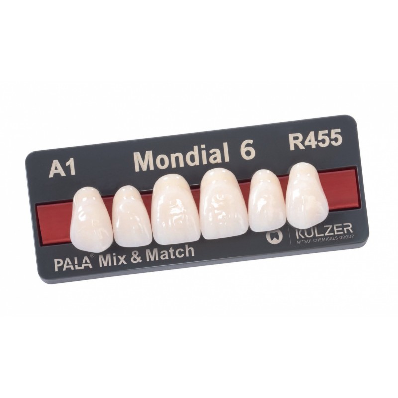 Kulzer Pala MONDIAL 6/8 NanoPearl Acrylic Teeth (Kulzer Classic High End Denture Teeth Range) - 1 Card