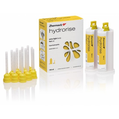 Zhermack Hydrorise EXTRA LIGHT BODY - Fast Set - Yellow - 2 x 50ml C207003
