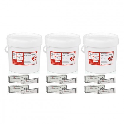 Zhermack Zetalabor Lab Putty - 15kg BULK PACK (3 x 5kg C400811) INCLUDES 6 x Indurent LAB 60ml Activator - Bulk Buy Price